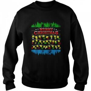 Christmas Things Ugly Upside Down Emoji Light Stranger Bike Sweatshirt